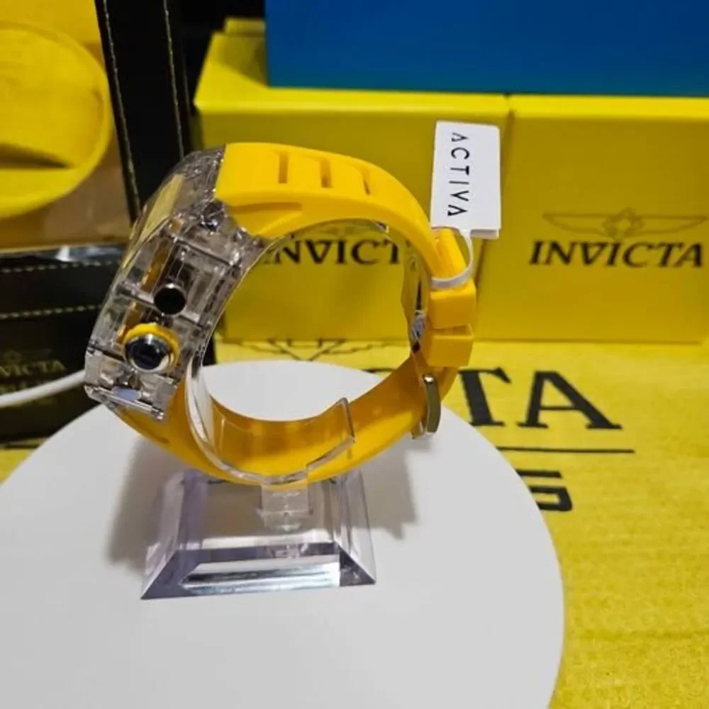Activa x Invicta ACW2305-011 Yellow Clear Chronograph Watch